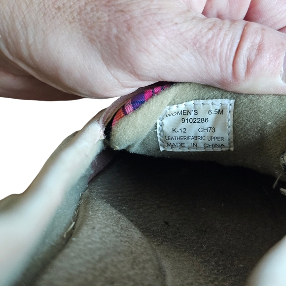 Sperry Topsiders Angelfish light Pink Leather Pink Plaid Boat Shoes - Picture 4 of 8